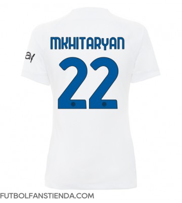 Inter Milan Henrikh Mkhitaryan #22 Segunda Equipación Mujer 2023-24 Manga Corta
